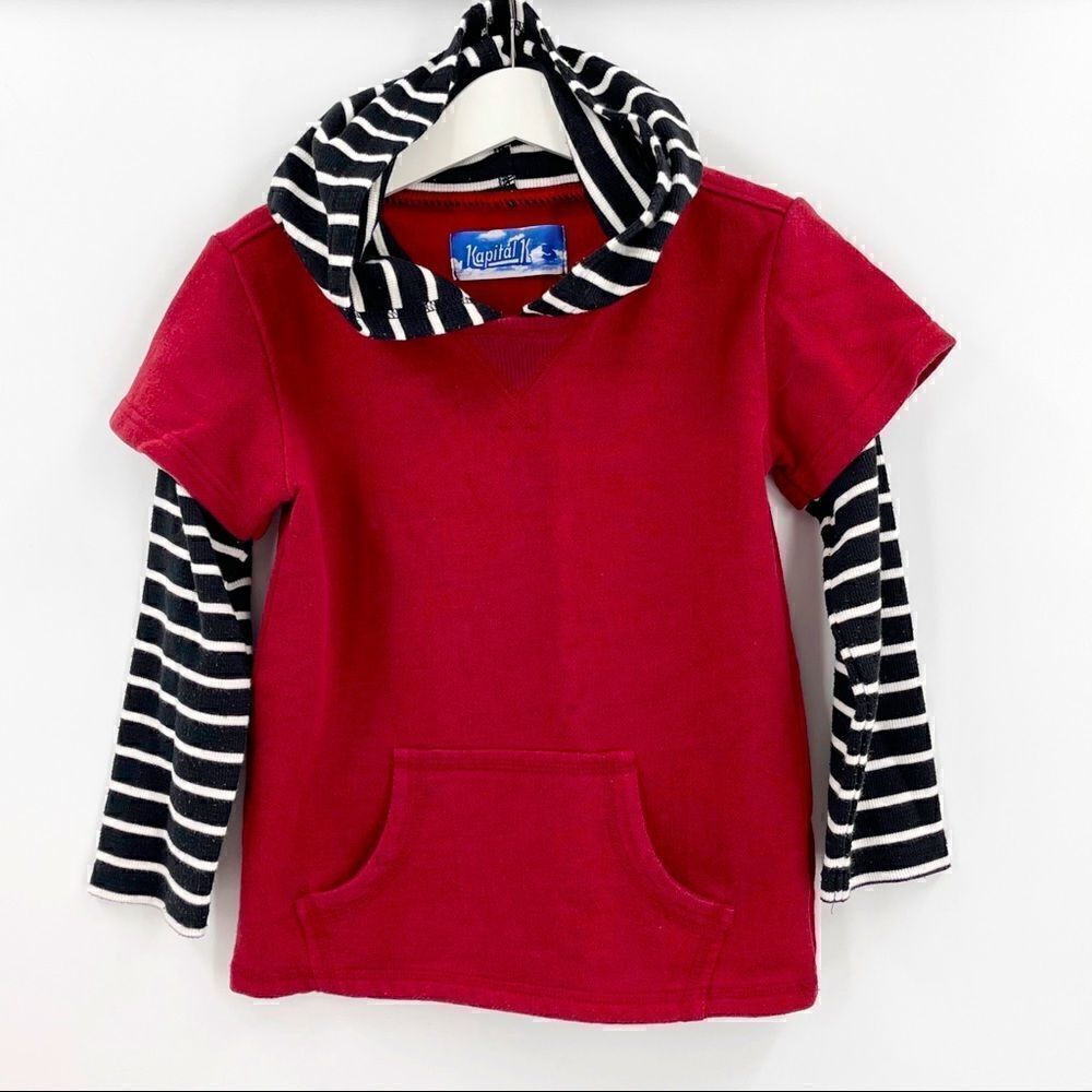 Kapital-K double sleeve hooded long sleeve shirt